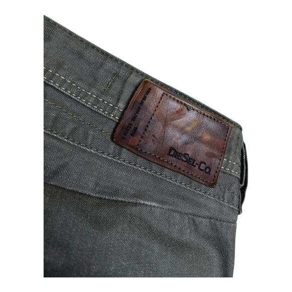 DIESEL BELTHER Green Made in Italy Designer Slim Straight Denim Pant Jeans 32x32 - Picture 7 of 9